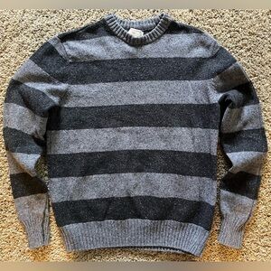 Dockers Gray and Black Striped Sweater